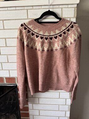 Cosmic Blue Heart Sweater - Large